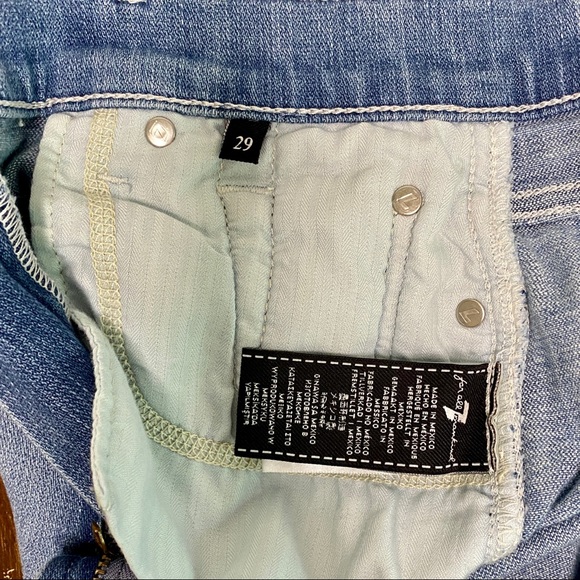 7 for All Mankind High Waist Cropped Straight Jeans 29 - Picture 6 of 6